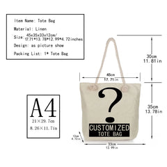 Floral Print Cactus Tote Bag Shoulder High Capacity Shopping Handbag