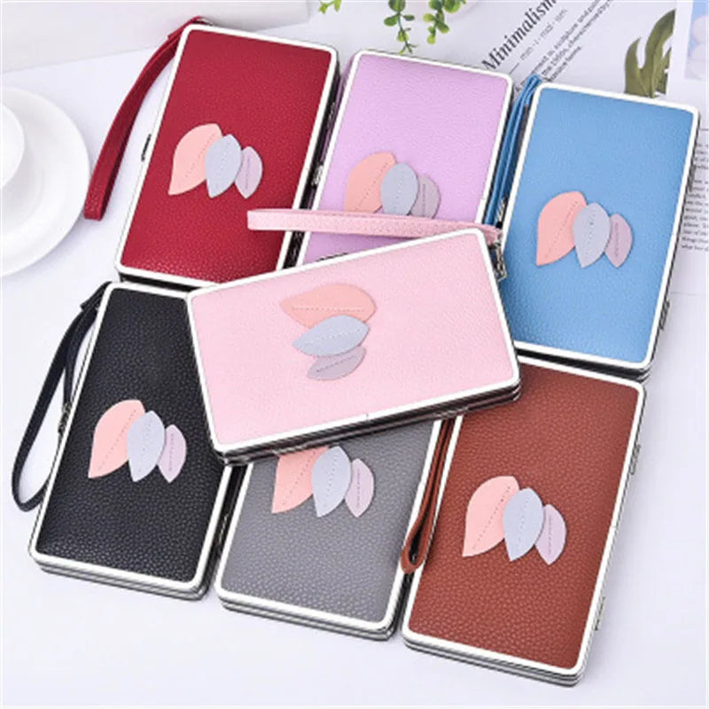 Lychee Pattern Ladies Wallet Clutch Handbag Purse
