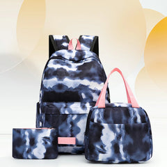 Tie Dye Backpack Set with Lunch Box and Pencil Case