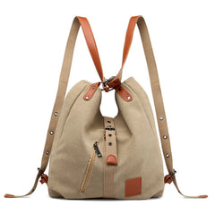 Tilorrene Canvas Women Bag Multi-purpose Shoulder Backpack Handbag