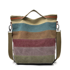 Casual Canvas Shoulder Bag for Women Soft Messenger Handbag