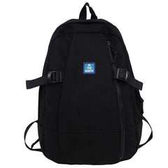 Panelled Students Backpack Female Insert Buckles Lady Backpack Large