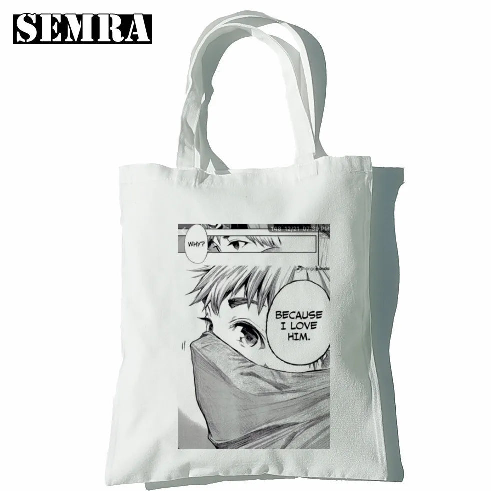 Tokyo Ghoul Women Canvas Bag Japanese Gothic Harajuku Hip-hop Shoulder Bag