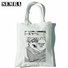 Tokyo Ghoul Women Canvas Bag Japanese Gothic Harajuku Hip-hop Shoulder Bag
