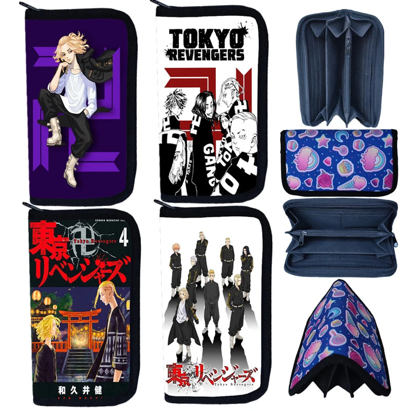 Tokyo Revengers Wallets Polyester Long Purse Takemichi Tachibana Anime Wallet