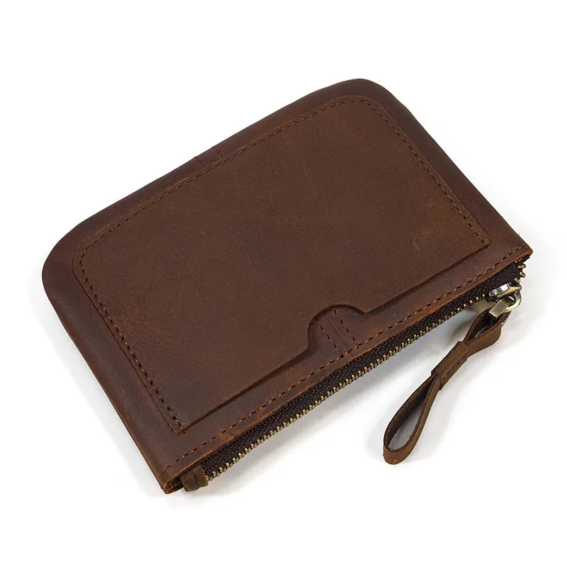 Leather Men's Wallet Retro Durable Real Leather Purse for Men Women