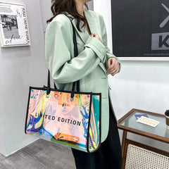 Waterproof Transparent PVC Tote Bag for Women