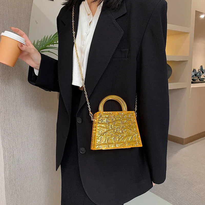 Transparent Small Phone Bag Chain Handbag Lipstick Messenger
