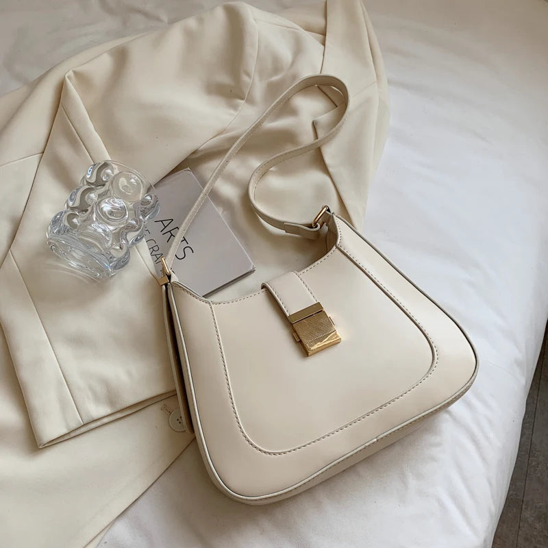 Half Moon Crossbody Bag PU Leather Shoulder Sac A Main Bolso