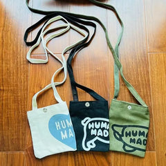 Arrival HUMAN Couple Canvas Shoulder Messenger Bag for Men Women