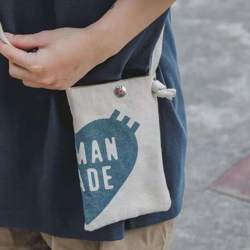 Arrival HUMAN Couple Canvas Shoulder Messenger Bag for Men Women