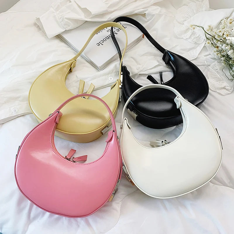 Stylish PU Leather Armpit Bag for Women