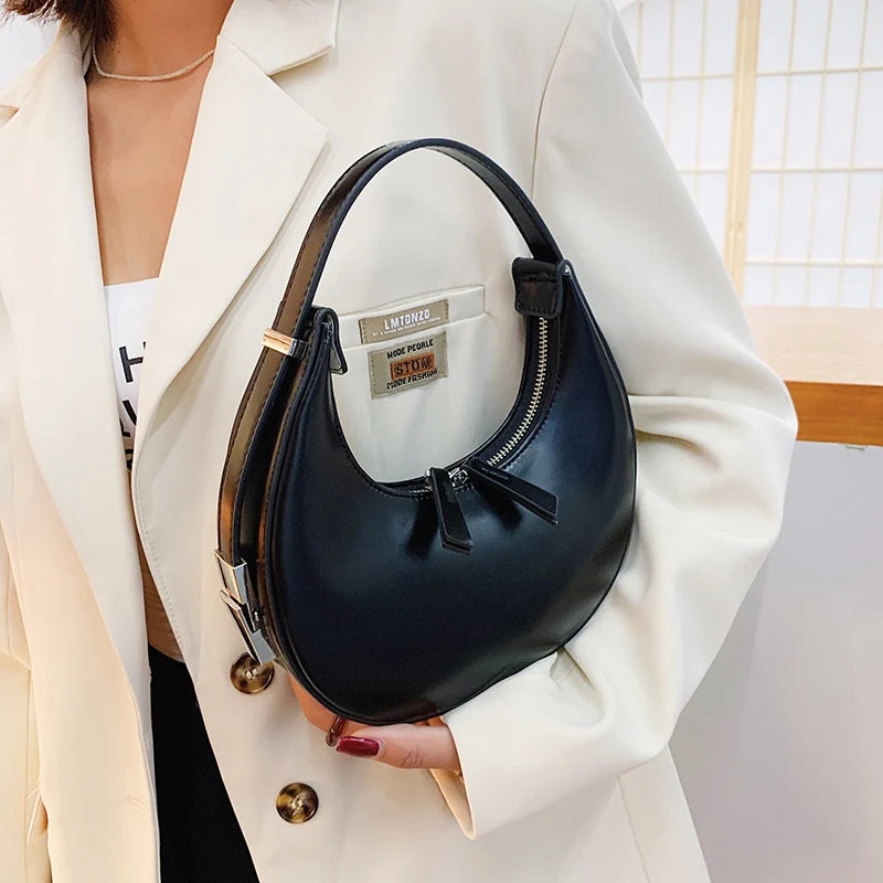 Stylish PU Leather Armpit Bag for Women