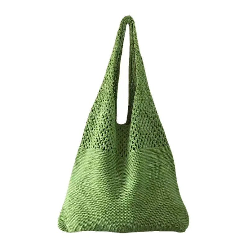 TopFight Girl Retro Knitted Shoulder Bag Women's Vest Bag Wool Bag