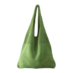TopFight Girl Retro Knitted Shoulder Bag Women's Vest Bag Wool Bag