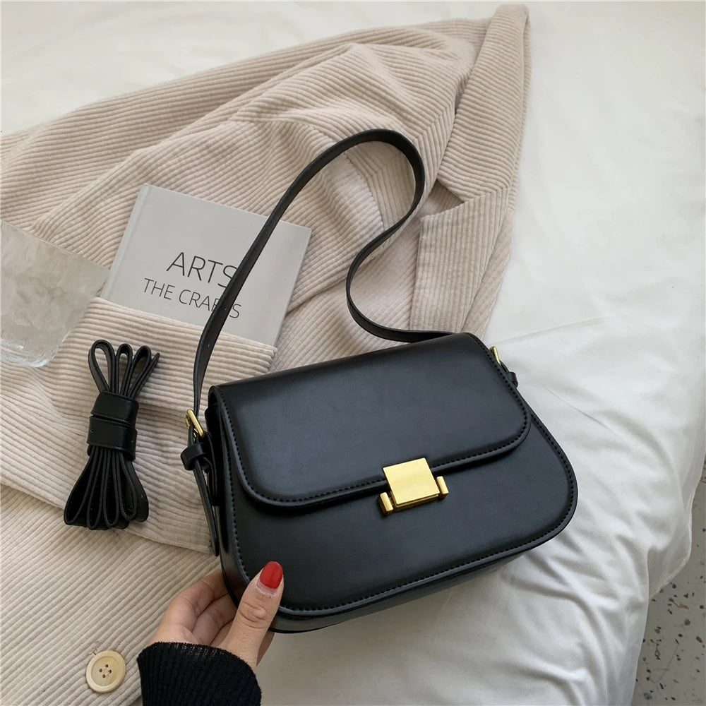 Vintage Crossbody Bag PU Leather Ladies Handbags