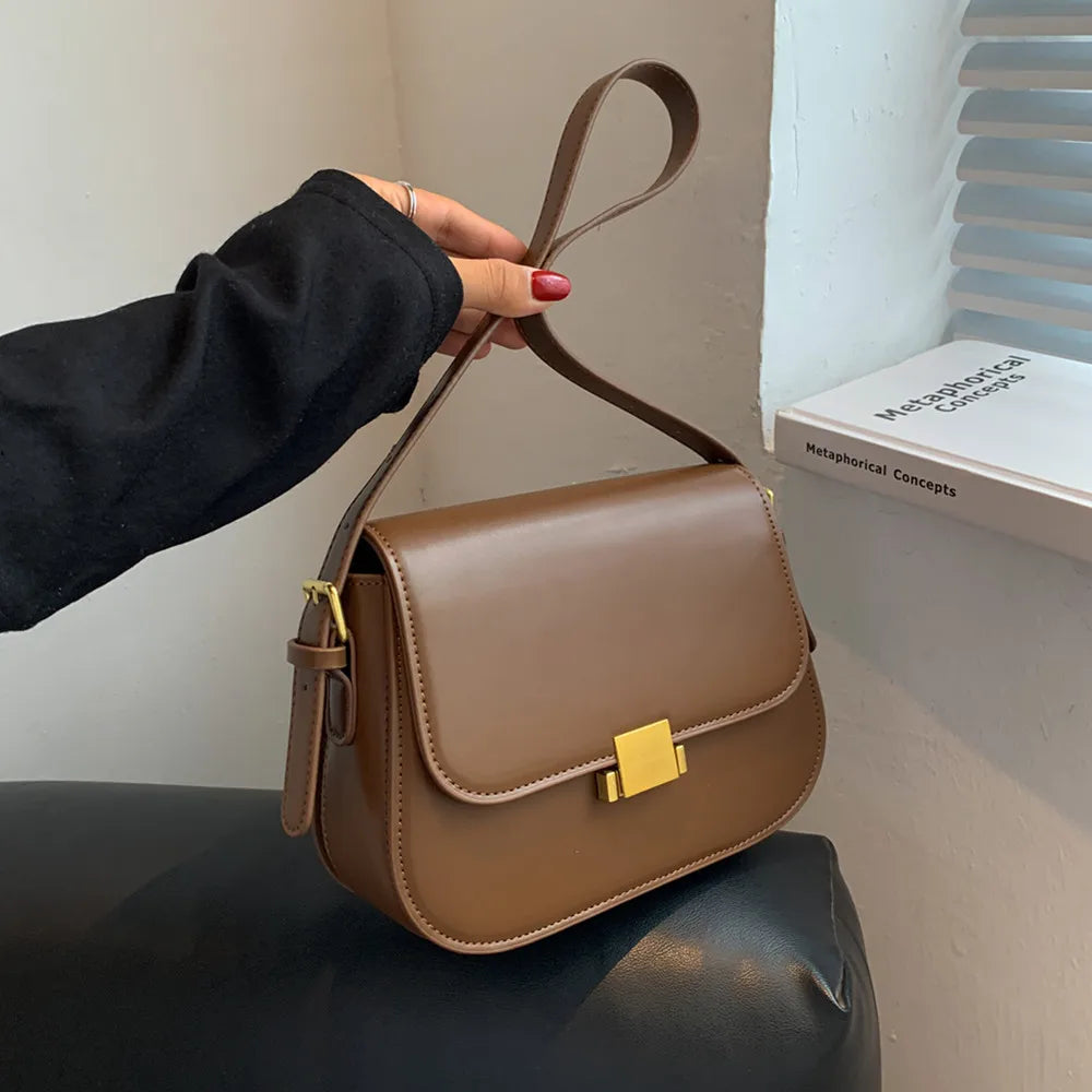 Vintage Crossbody Bag PU Leather Ladies Handbags