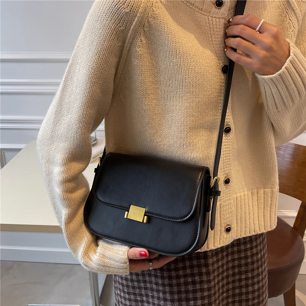 Vintage Crossbody Bag PU Leather Ladies Handbags