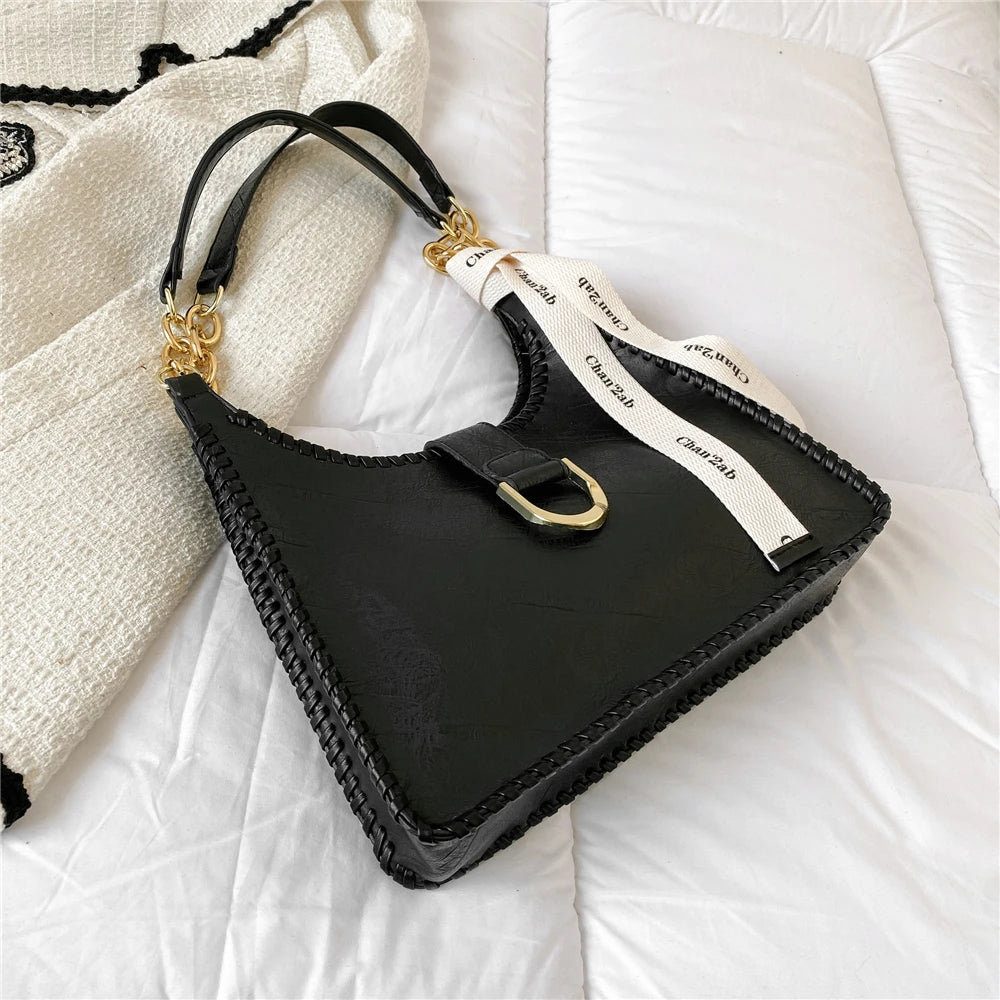 Women's PU Leather Shoulder Bags Totes Chain Top Handle Handbags