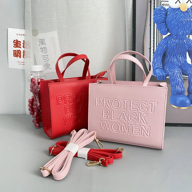 Women's PU Leather Tote Bag Crossbody Handbag