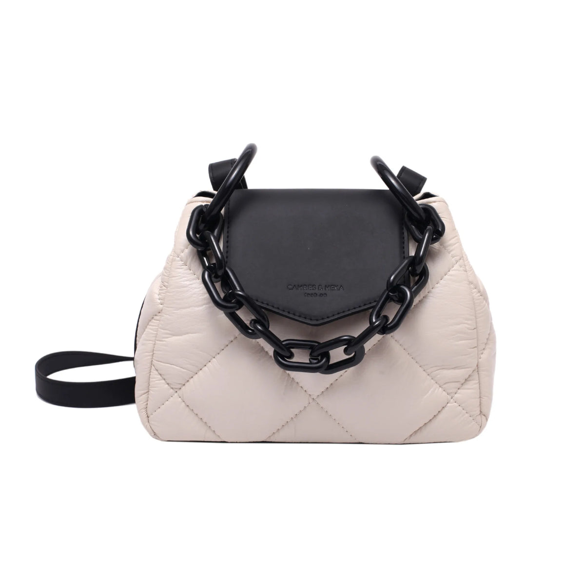 Winter Quilted PU Leather Tote Bag Chain Crossbody Handbag