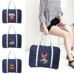 Foldable Large Duffle Bag Monster Print Travel Handbag