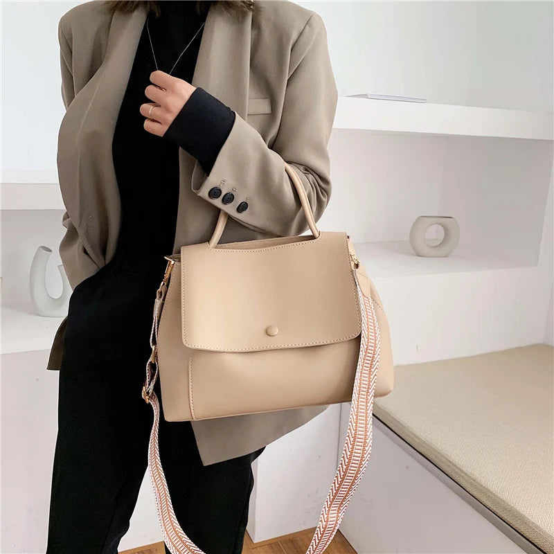 Large Capacity PU Shoulder Messenger Bag
