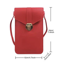 Touch Screen Cell Phone Bag Universal Women Shoulder Bag Pink 26 Letter Print