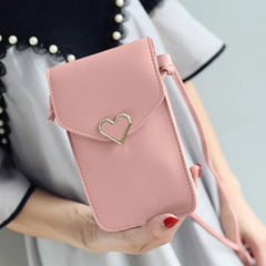 Touch Screen Cell Phone Purse Transparent Bag Hasp Cross Wallets