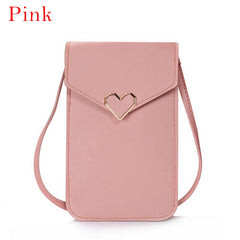 Touch Screen Cell Phone Purse Transparent Bag Hasp Cross Wallets