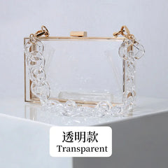 Acrylic Jelly Crossbody Bag for Women Clear Clutch Wedding Purse