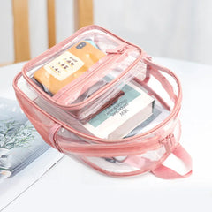 Transparent PVC Backpack Casual Summer Bag Large Capacity Schoolbag