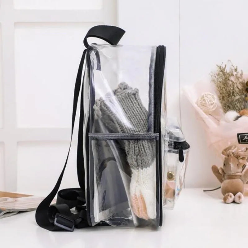 Transparent PVC Women Backpack Travel School Backpack Children Girls Backpack