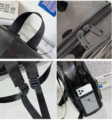 Transparent PVC Women Backpack Summer Waterproof Beach Bag Tassels