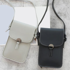 Retro Transparent Touch Screen Mobile Phone Bag Women PU Chain Messenger Mini Sh