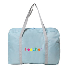 Teacher Print Travel Bag Foldable Large Capacity Organizer