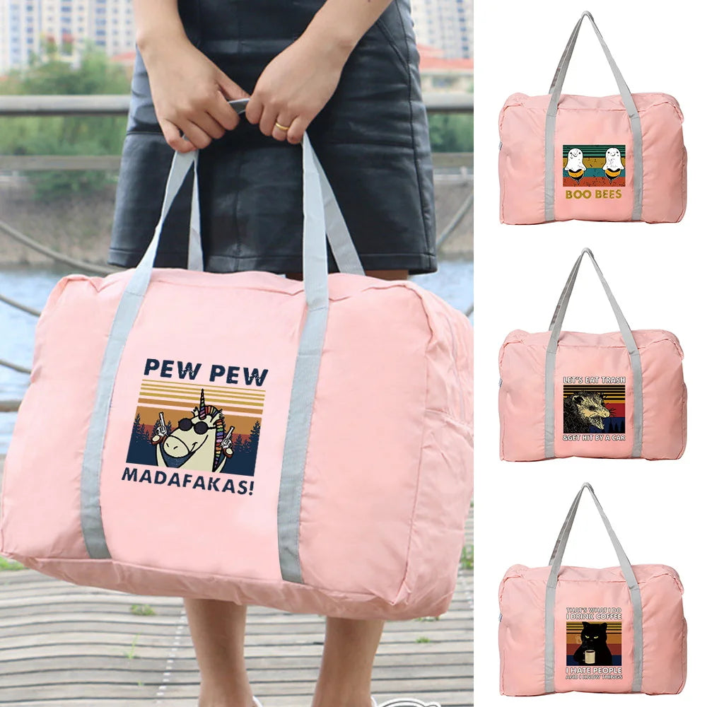 Large Capacity Travel Bag Handbag for Women with Zipper