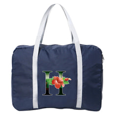 Foldable Unisex Duffle Bag Flower Letter Print