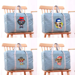 Dog Pattern Duffle Bag Large Capacity Unisex Weekend Organizers