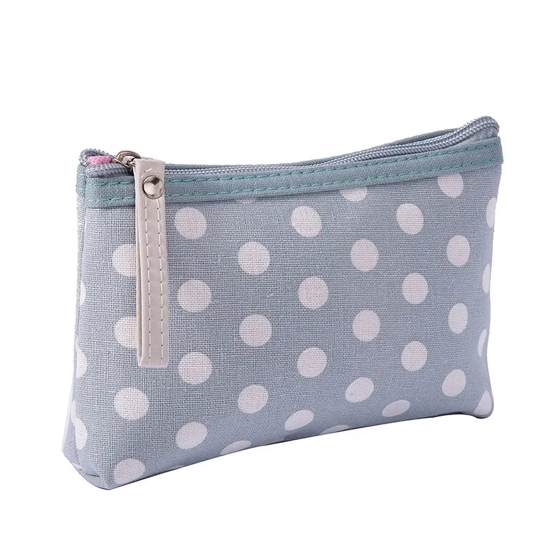 Travel Canvas Storage Bag Polka Dots Sunscreen Organizer