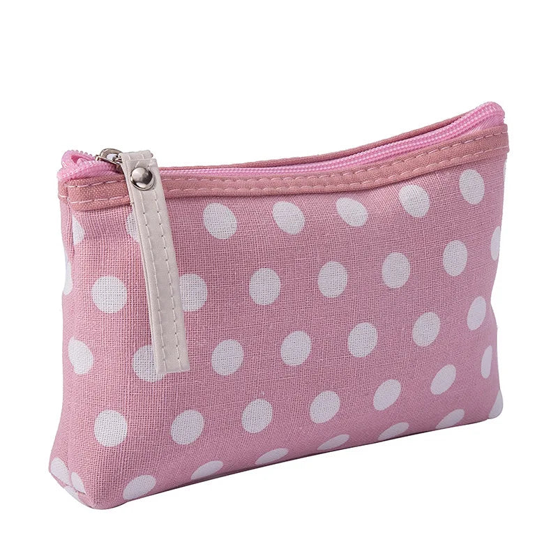 Travel Canvas Storage Bag Polka Dots Sunscreen Organizer