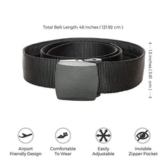 Anti Theft Waist Belt Hidden Cash Pouch Wallet DIY Strap Bag