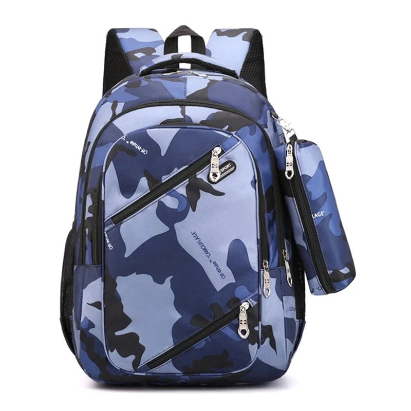 Camouflage School Bag for Teen Boys Girls, Military Backpack