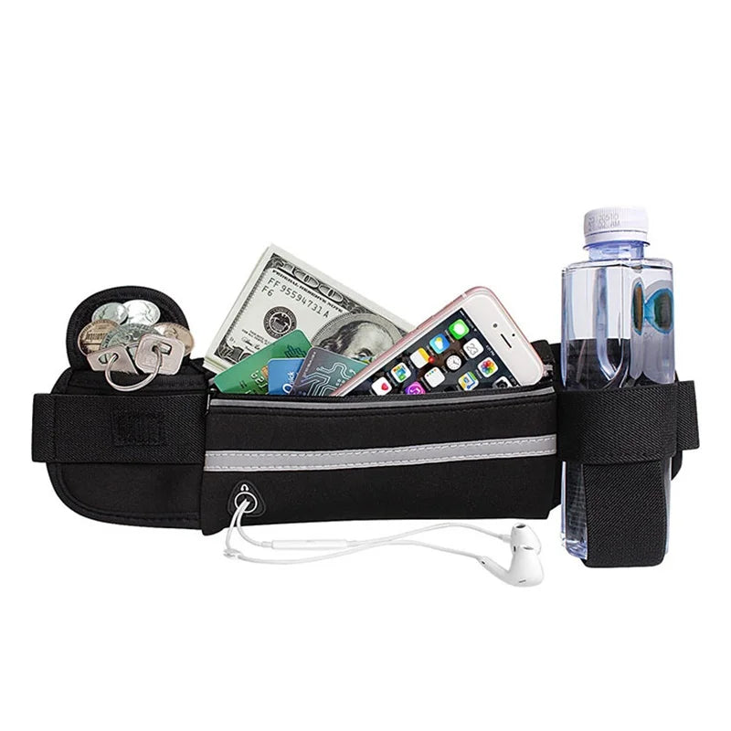 Multifunctional Beach Pouch USB Waist Pack Waterproof Phone Belt Bag