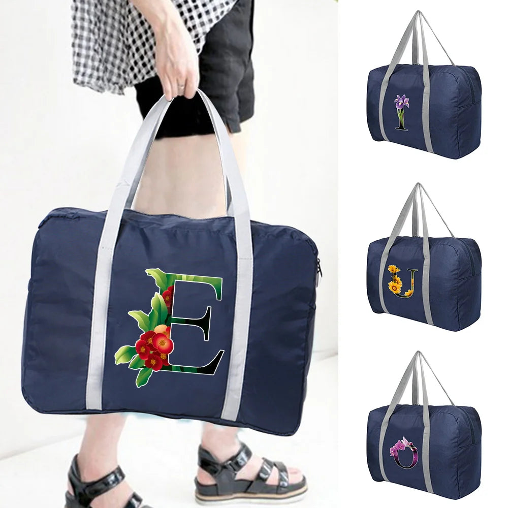 Travel Organizer Women Camping Luggage Bags Flower Print Handbag