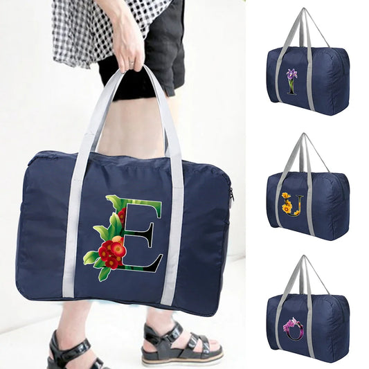 Travel Organizer Women Camping Luggage Bags Flower Print Handbag