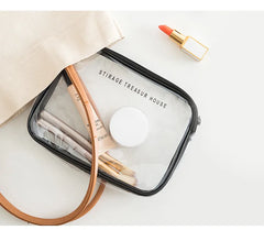 Travel Transparent Bag PVC Zipper Clear Makeup Beauty Case
