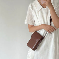 Women's Leather Saddle Crossbody Handbag