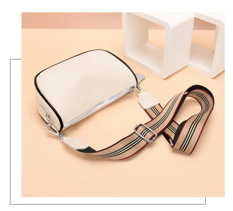 Women's Leather Saddle Crossbody Handbag Vintage Tote Shoulder Bag