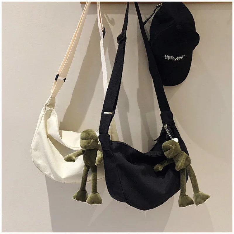 Hobos Canvas Shoulder Bag for Women, Youth Crossbody Messenger Bag